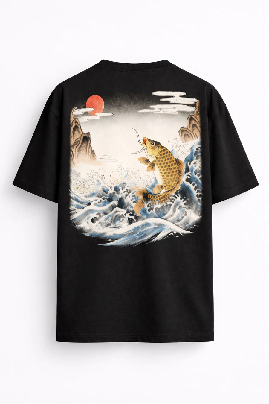 Carp Ascent Patch T-Shirt — East Asian Archive Graphic