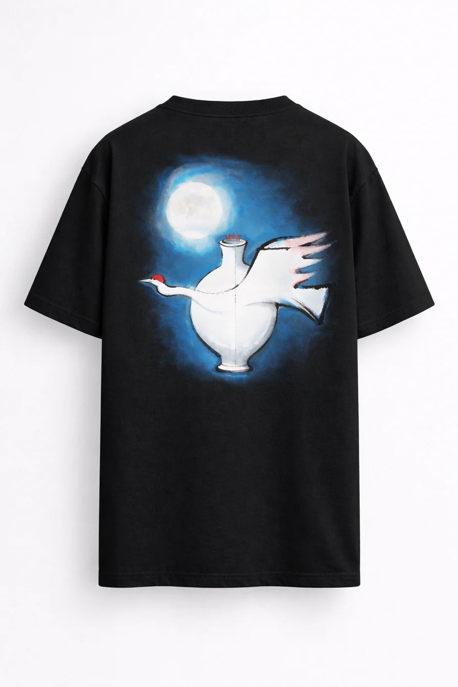 Dalhangari Crane — Moonlight Transformation Oversized T-Shirt