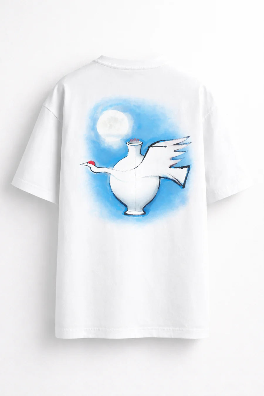 Dalhangari Crane — Moonlight Transformation Oversized T-Shirt