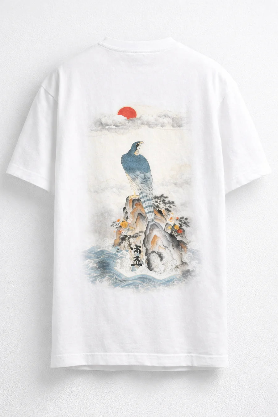Dokdo Guardian — Minhwa Hawk Archive Oversized T-Shirt