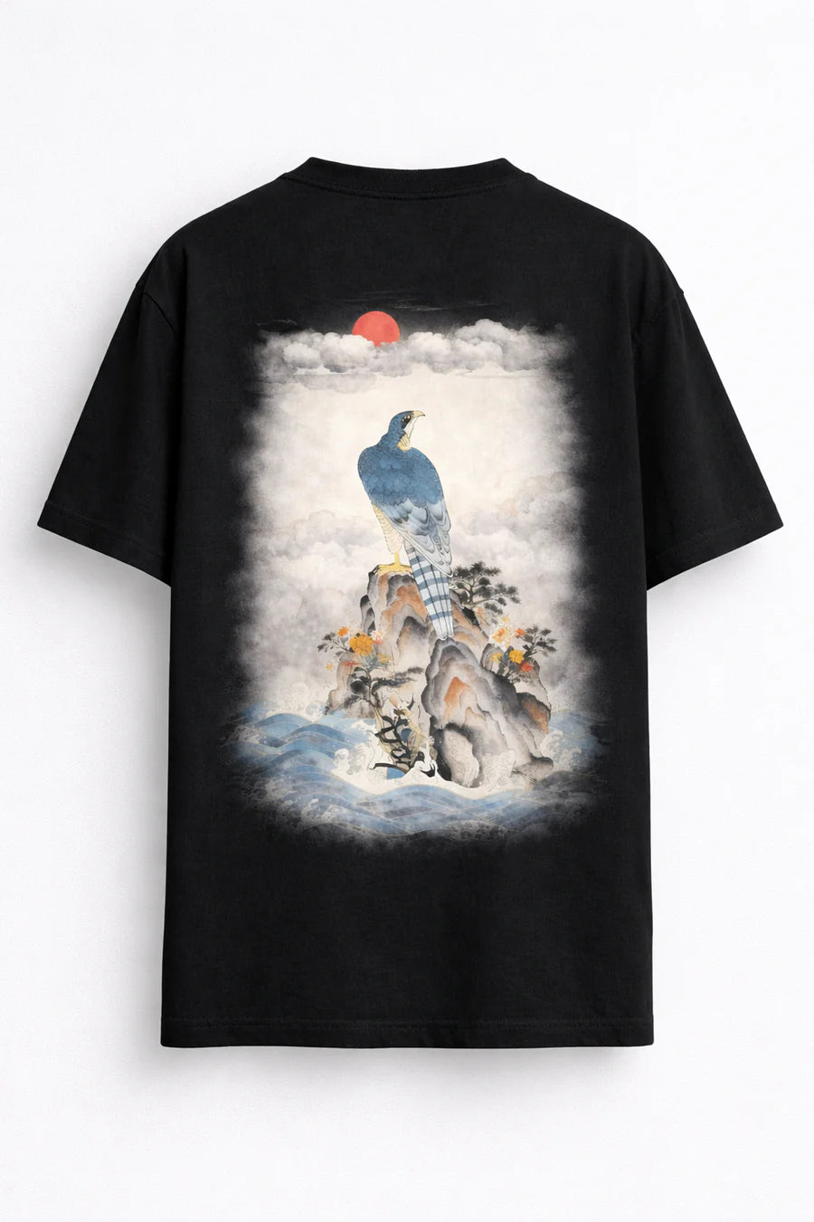 Dokdo Guardian — Minhwa Hawk Archive Oversized T-Shirt