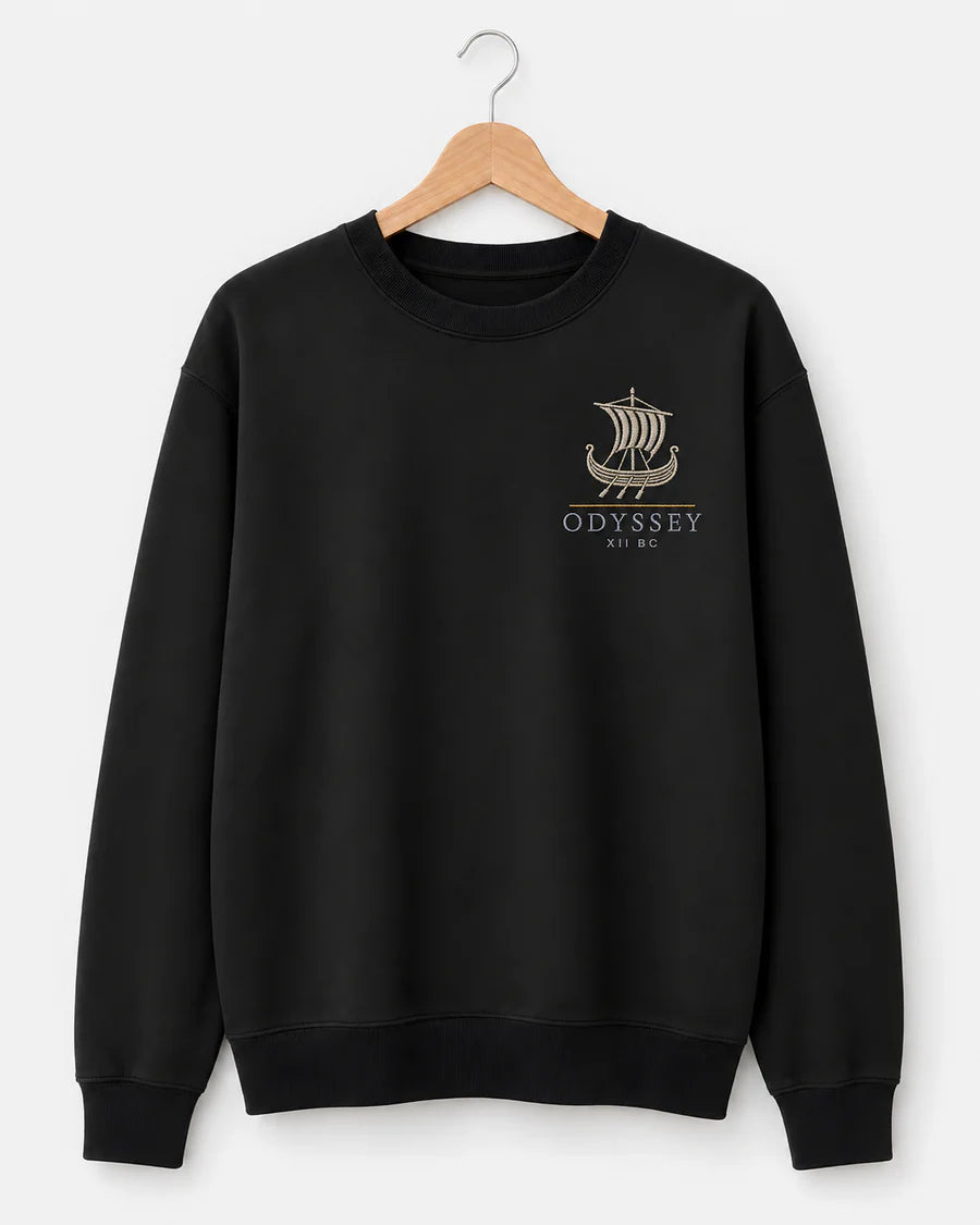 Odyssey Ship Embroidered Crewneck Sweatshirt