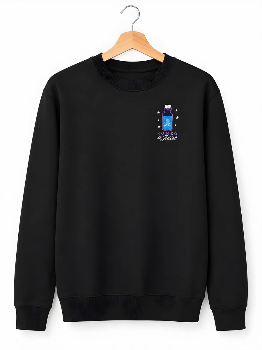 Star-Crossed Lovers Poison Bottle Embroidered Crewneck