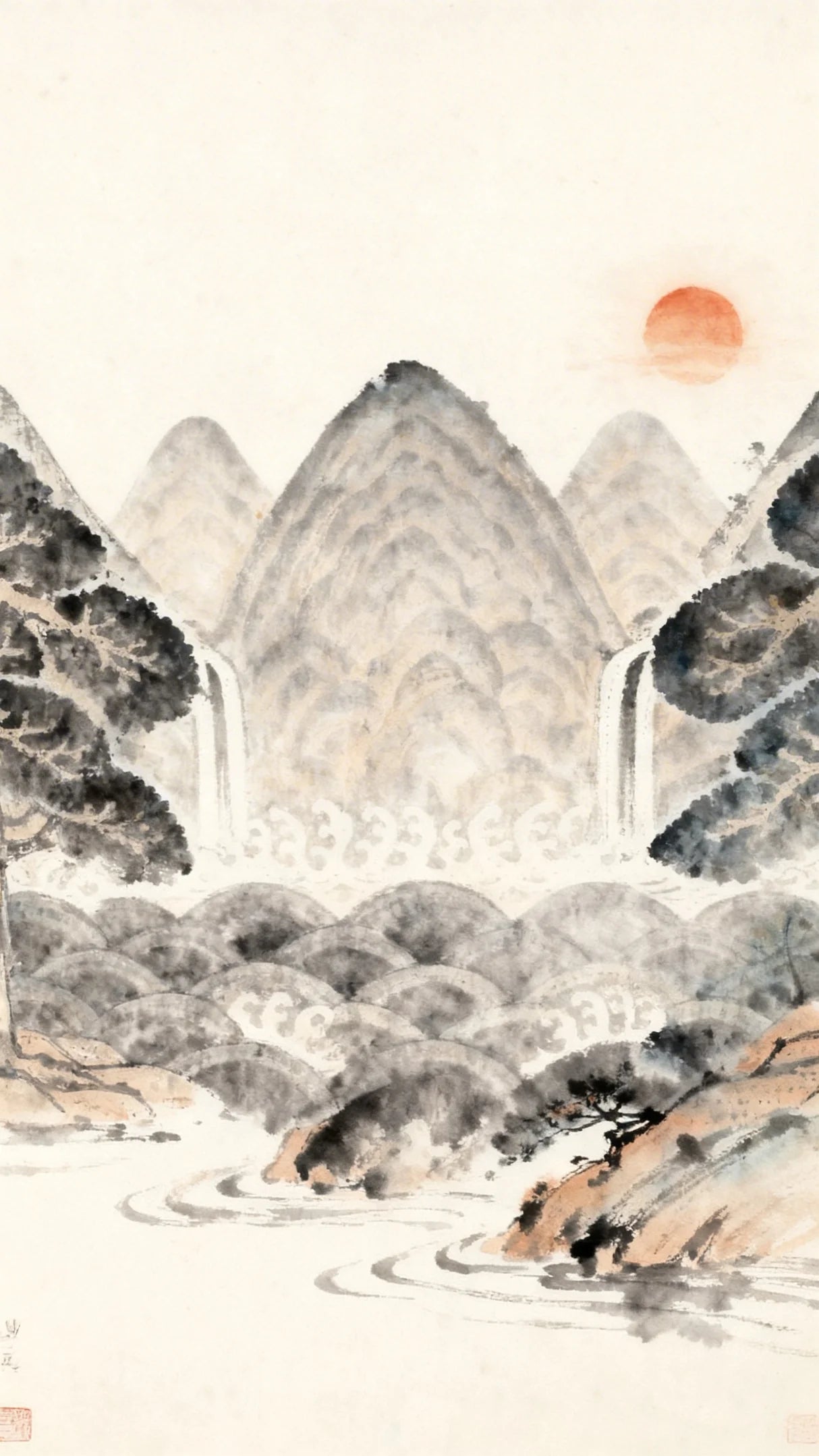 Ilwol Obongdo Korean Landscape Graphic T-Shirt – Archive Artwear Edition