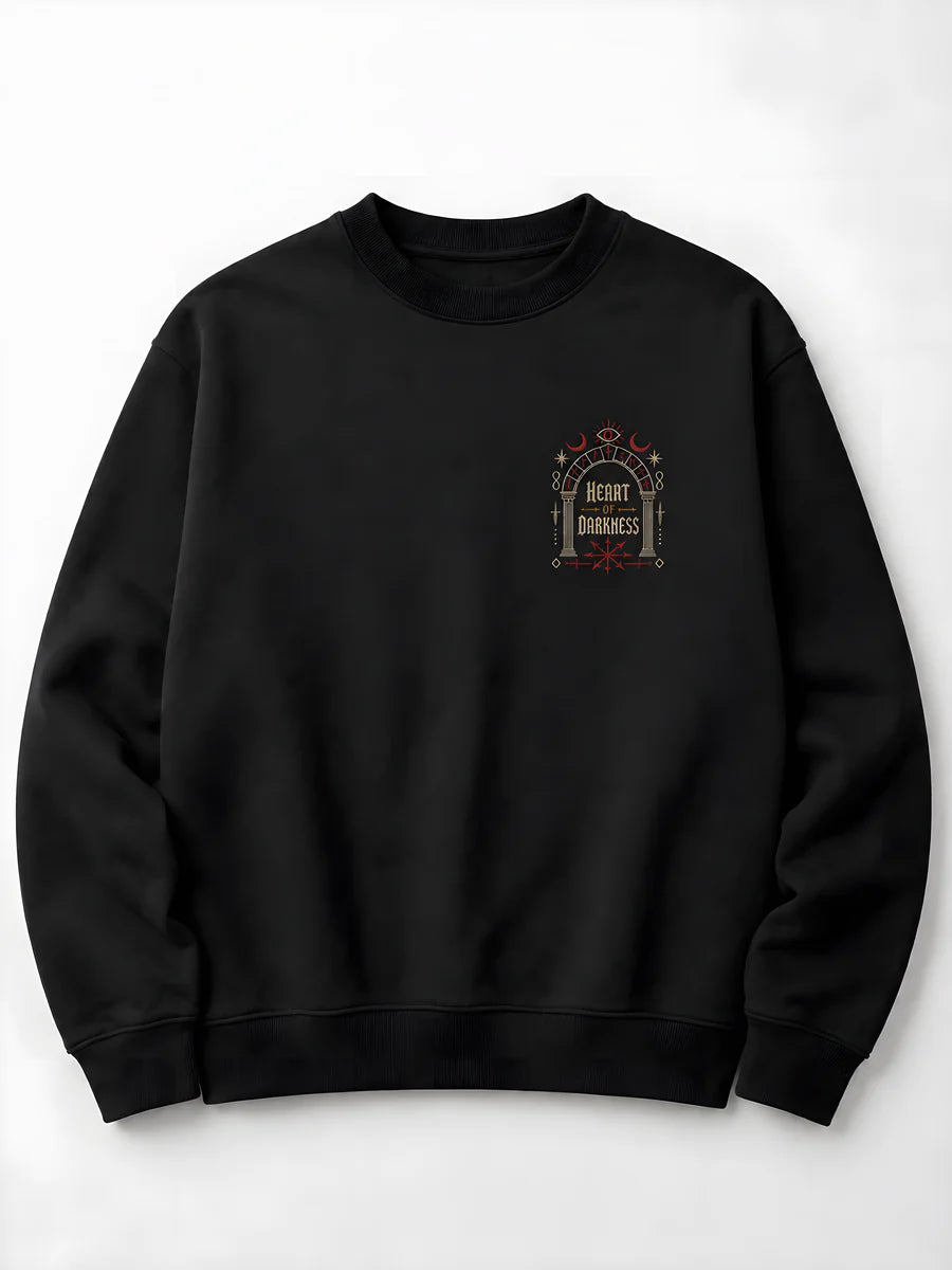 Heart of Darkness Gothic Embroidered Sweatshirt