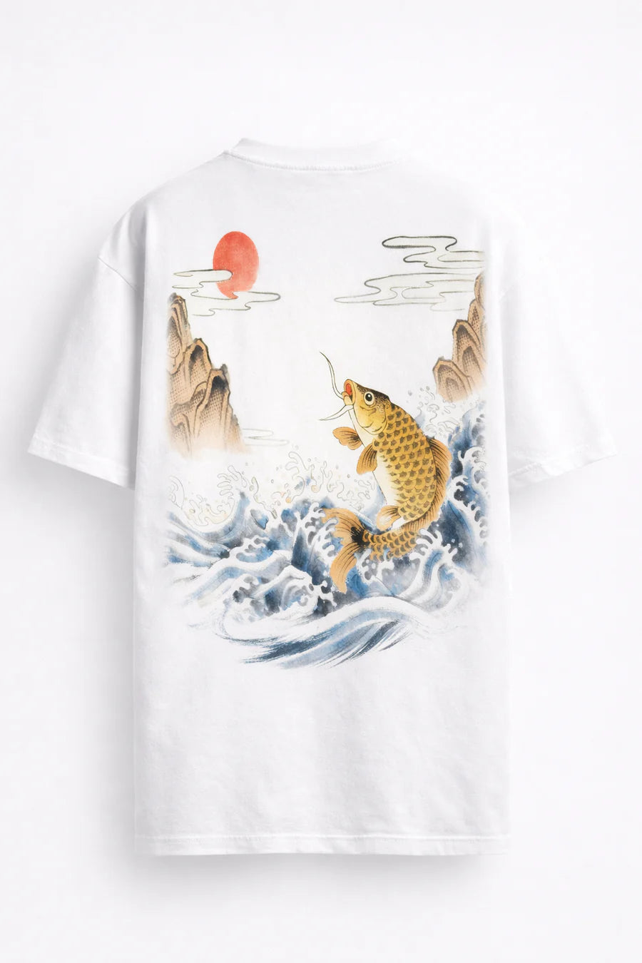 Carp Ascent Patch T-Shirt — East Asian Archive Graphic