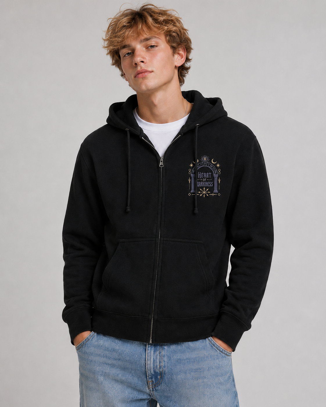 Heart of Darkness Literary Gothic Embroidered Hoodie