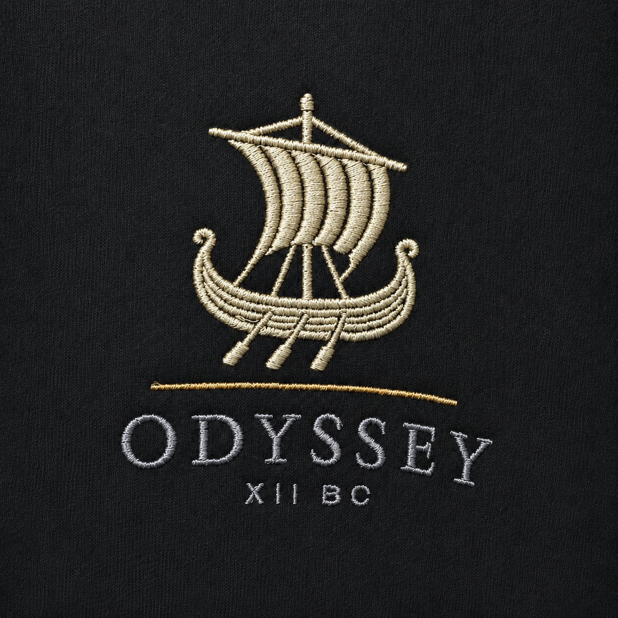 Odyssey Ship Embroidered Crewneck Sweatshirt
