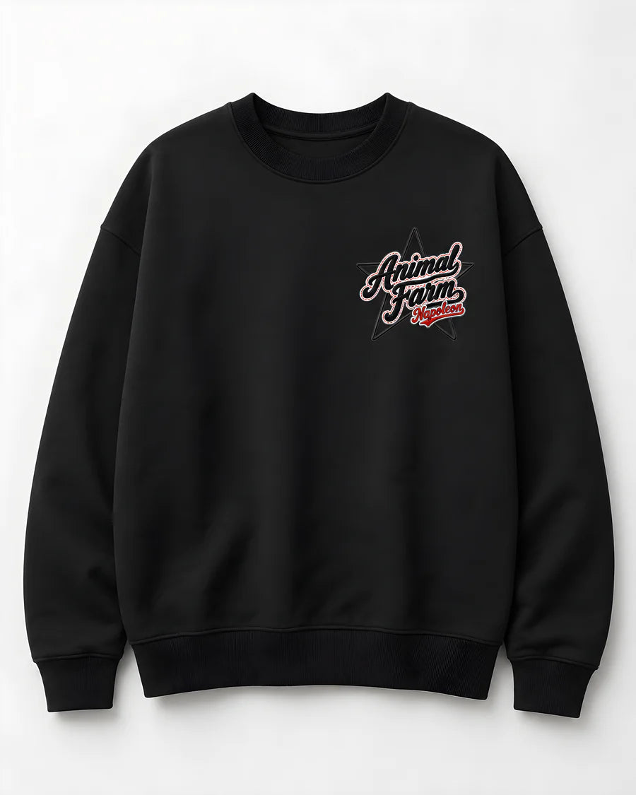 Animal Farm “Napoleon” Star Embroidered Oversized Sweatshirt