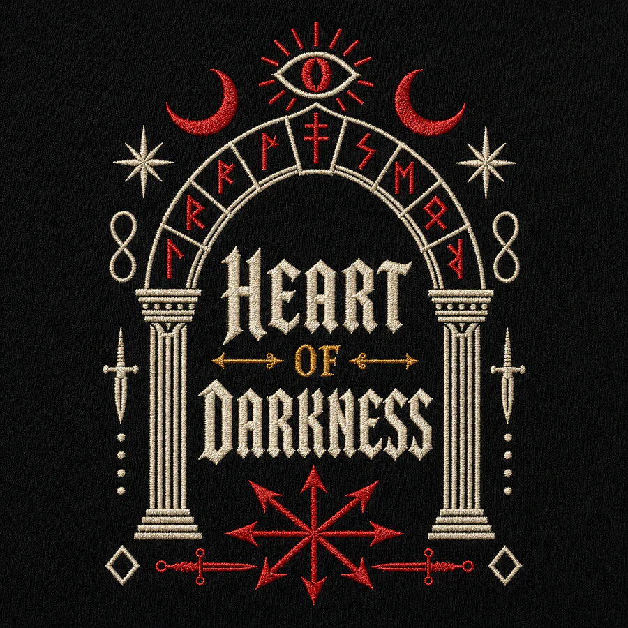 Heart of Darkness Gothic Embroidered Sweatshirt